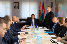 Министр юстиции Сергей Хоменко представил коллективу РУП «БелЮрОбеспечение» нового руководителя