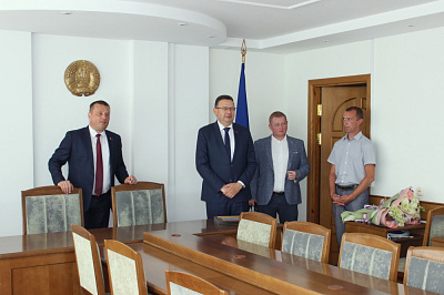 Госці ў Міністэрстве юстыцыі. Дзмітрый Піневіч і Аляксандр Шпакоўскі