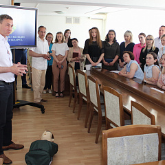 Прадстаўнікі Беларускага рэспубліканскага таварыства выратавання на водах правялі занятак з працаўнікамі Мінюста
