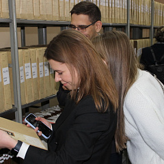 Работнікі цэнтральнага апарата Міністэрства юстыцыі наведалі Беларускі дзяржаўны архіў кінафотафонадакументаў