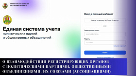 О взаимодействии регистрирующих органов с политическими партиями, общественными объединениями, их союзами (ассоциациями)