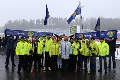 Высокі камандны дух і волю да перамогі праявіла каманда Міністэрства юстыцыі на Мінскай лыжні