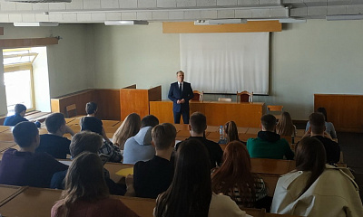 Сустрэча намесніка Міністра юстыцыі Сяргея Каліноўскага са студэнтамі