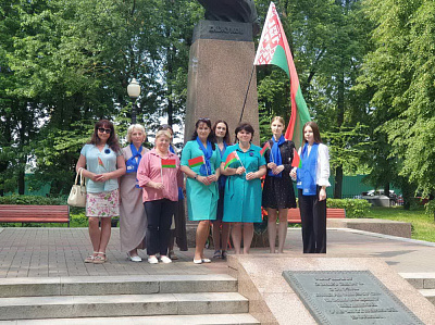 Напярэдадні Дня Незалежнасці Рэспублікі Беларусь прадстаўнікі пярвічкі БСЖ Мінюста ўсклалі кветкі да абеліска чатырохразовага Героя Савецкага Саюза Георгія Канстанцінавіча Жукава