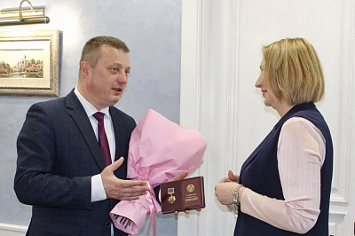 Высокой награды Министерства юстиции удостоена председатель БНП Наталья Борисенко